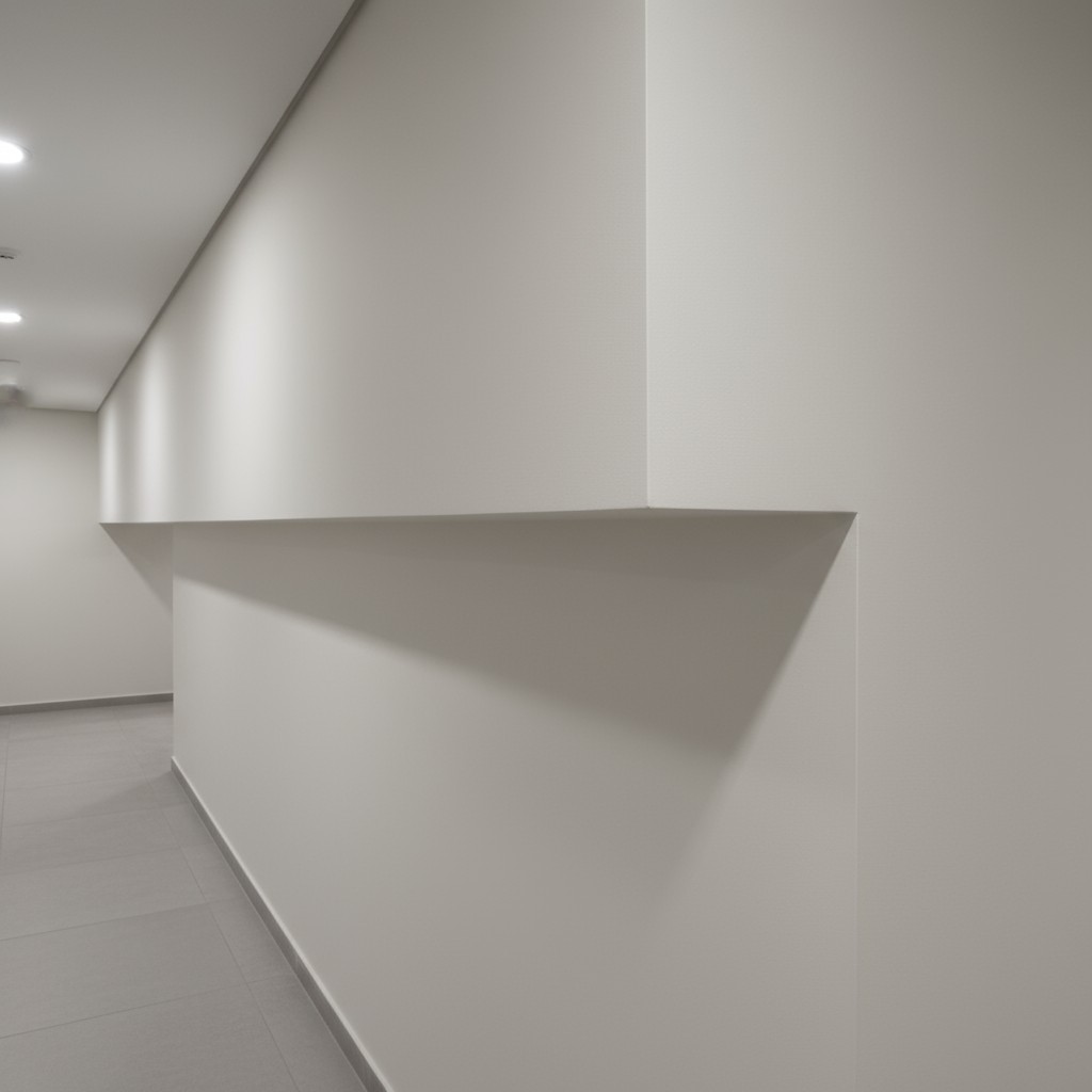 a never-ending hallway at the workplace